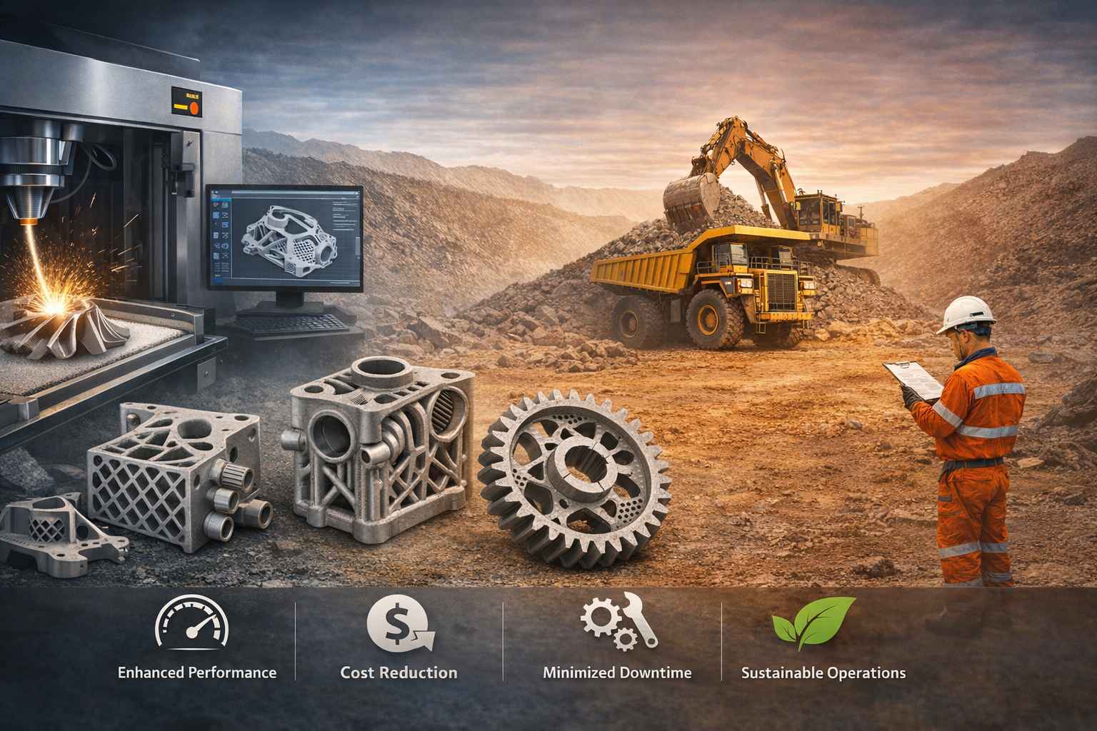 Design Optimization of Mining Components Using Metal 3D Printing